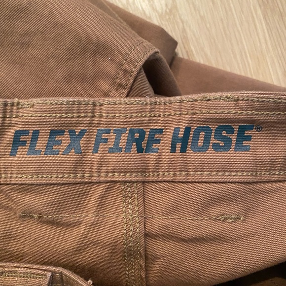Duluth Trading Mens Brown Relaxed Fit Flex Fire Hose Cargo Pants / Size 46 x 30 - Picture 14 of 15